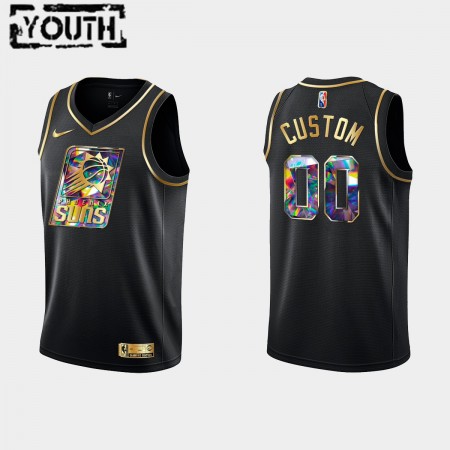 Maillot Basket Phoenix Suns Personnalisé Nike 2021-22 Noir Golden Edition 75th Anniversary Diamond Swingman - Enfant